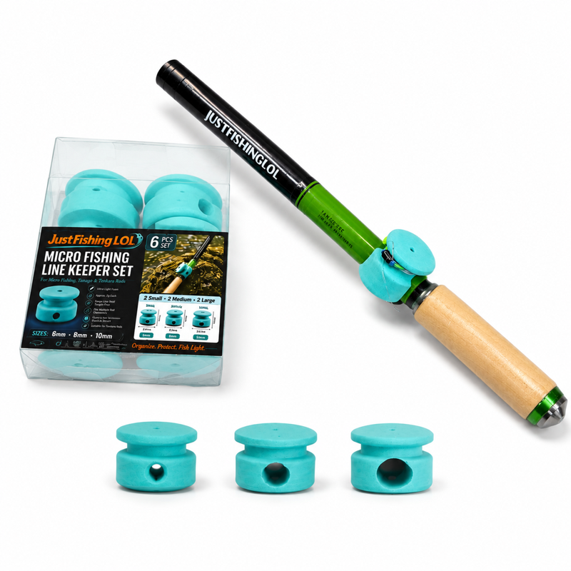 Micro Fishing Line Keeper Set - Portable Line Storage & Quick Change Holder for Tanago, Tenkara & Ultralight Fishing Rods