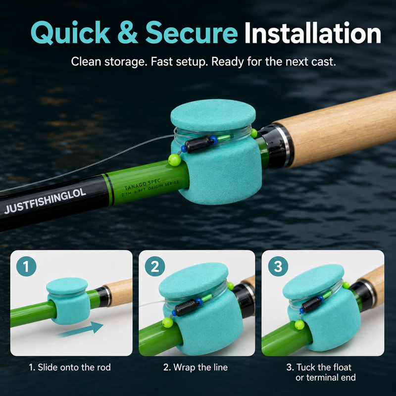 Micro Fishing Line Keeper Set - Portable Line Storage & Quick Change Holder for Tanago, Tenkara & Ultralight Fishing Rods