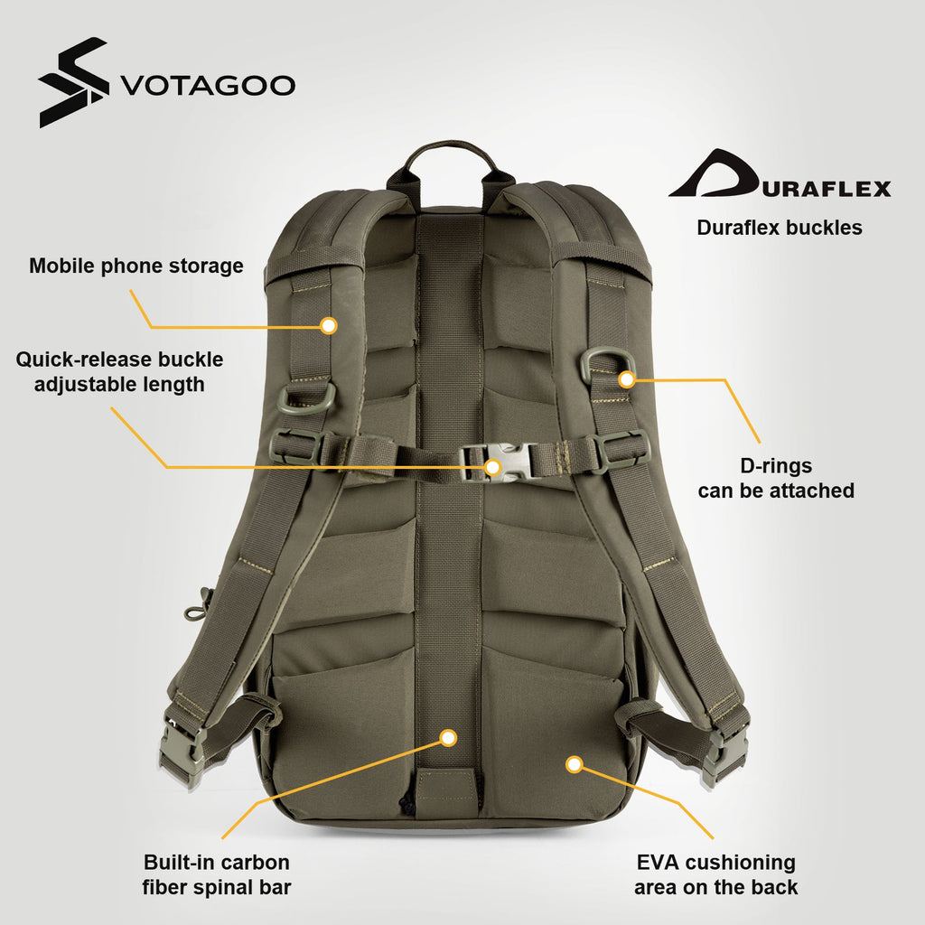 VOTAGOO® Tactical Backpack with Carbon Frame