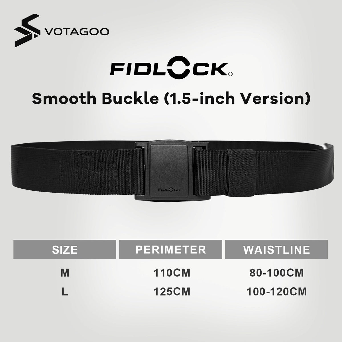 VOTAGOO® EDC Tactical Belt with FIDLOCK® V-BUCKLE