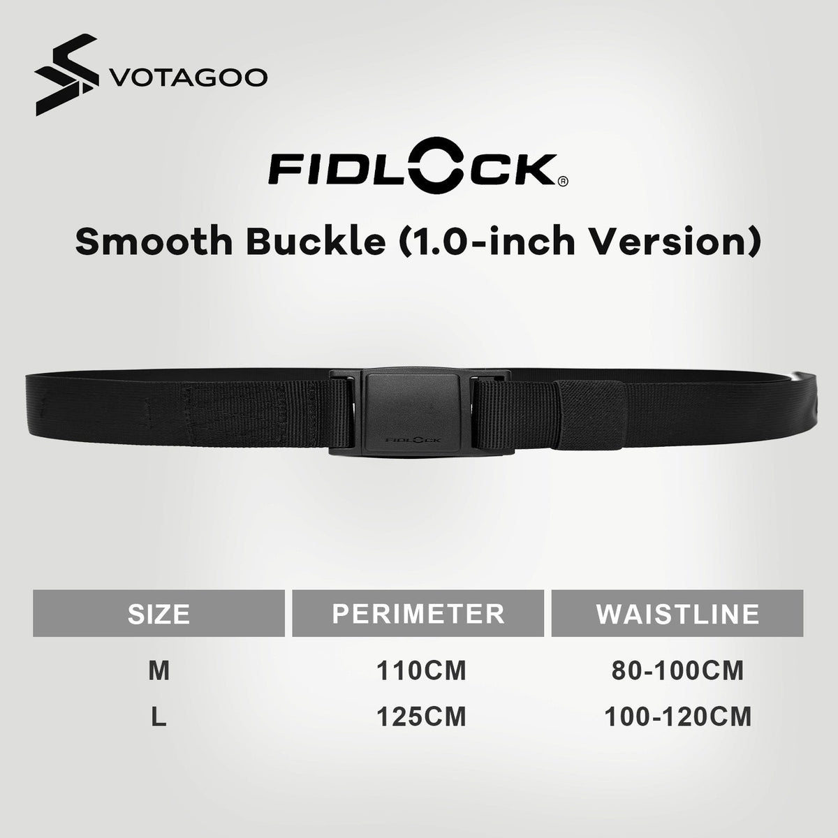 VOTAGOO® EDC Tactical Belt with FIDLOCK® V-BUCKLE