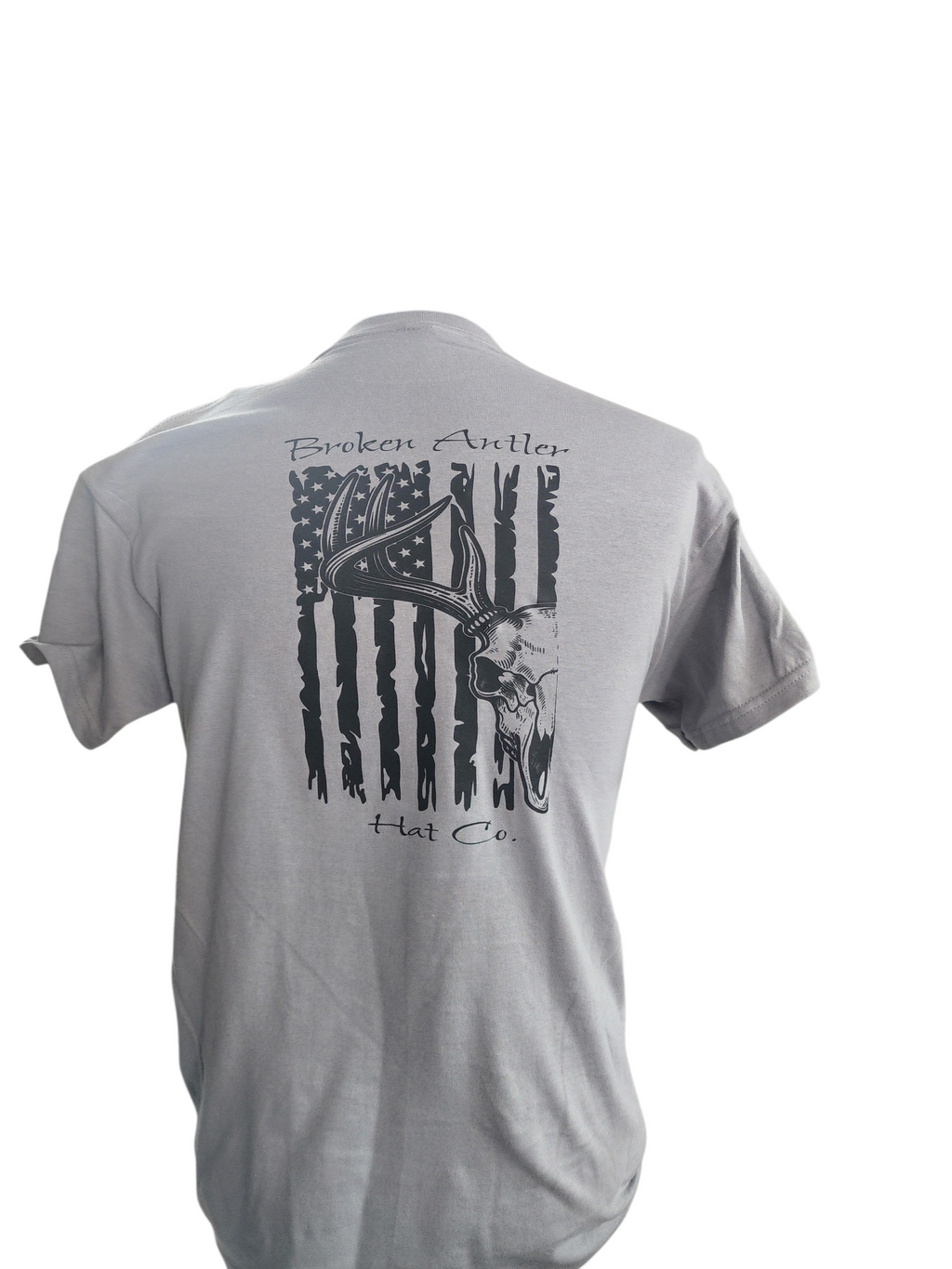 Broken Antler Hat Co.- Broken Antler Flag/Deer Skull Shirt