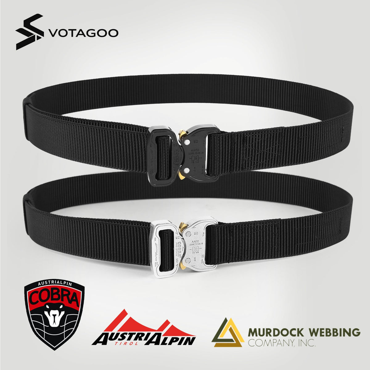 VOTAGOO® EDC Tactical Belt with AustriAlpin COBRA® Buckle