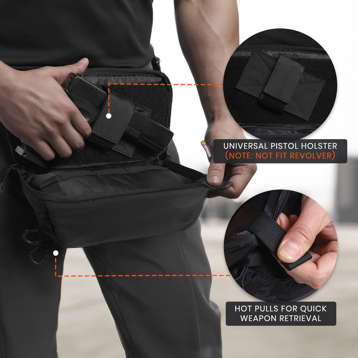 VOTAGOO® Tactical CCW Fanny Bag