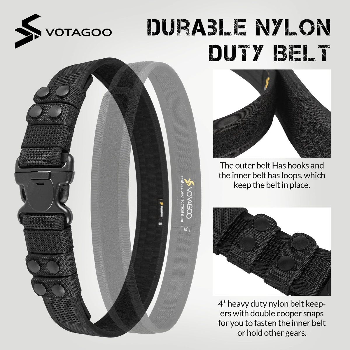 VOTAGOO® Duty Belt 2'' Police Belts