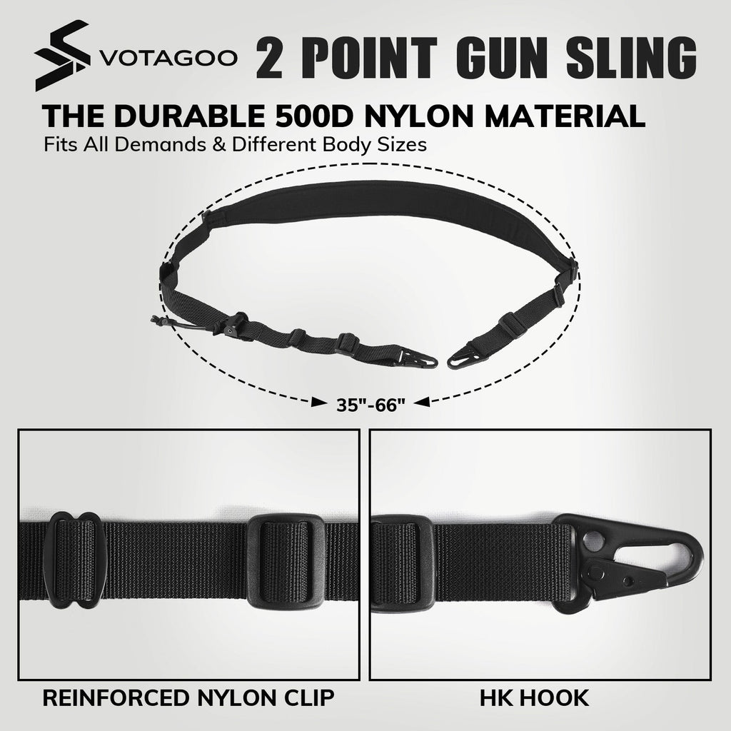 VOTAGOO® Quick Adjust Gun Sling with HK Hook
