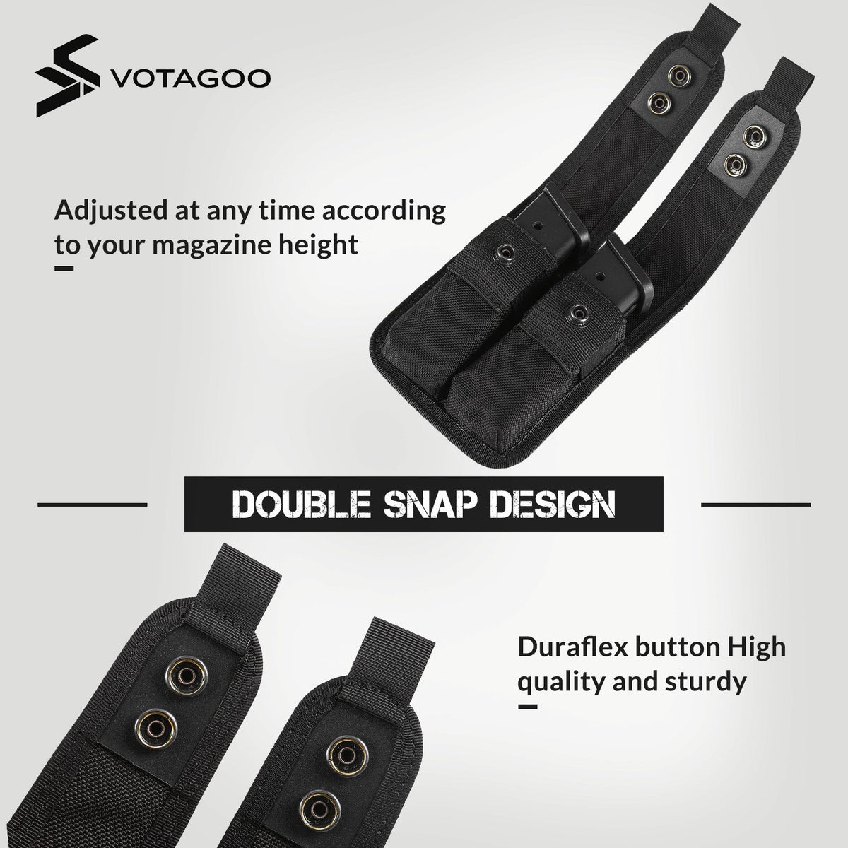 VOTAGOO® Single Double Nylon Mag Pouch