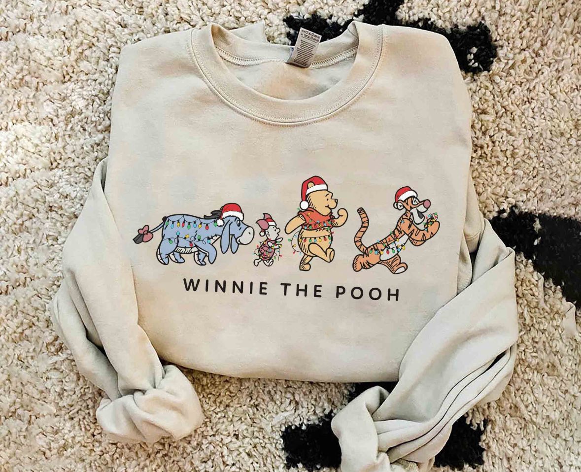 Pooh and friends Christmas tee or sweatshirt