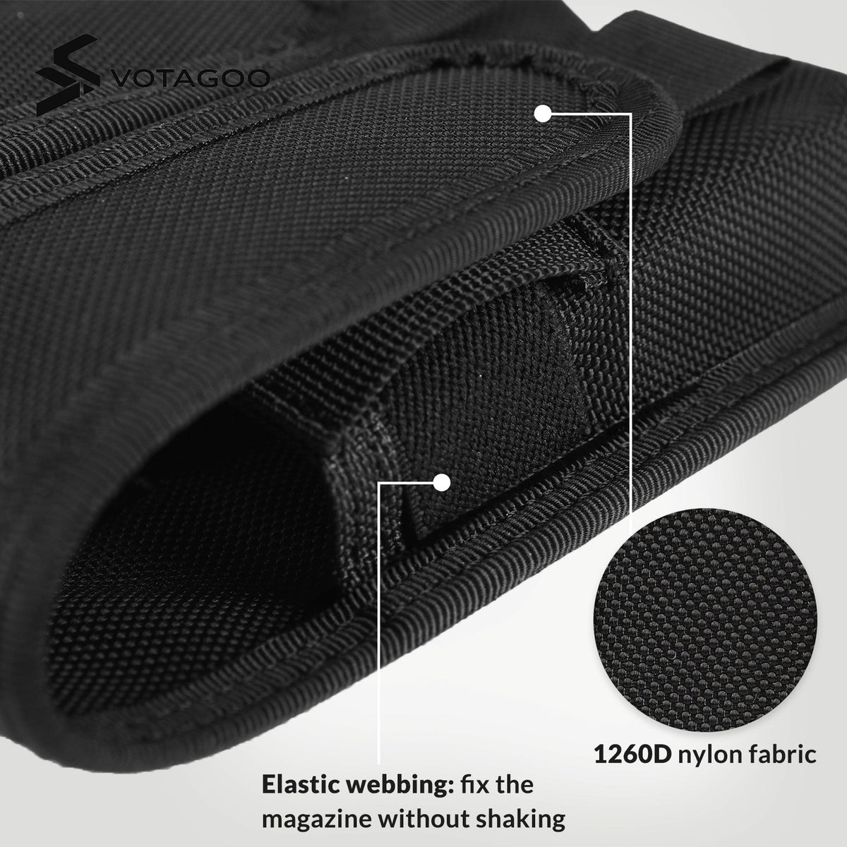 VOTAGOO® Single Double Nylon Mag Pouch