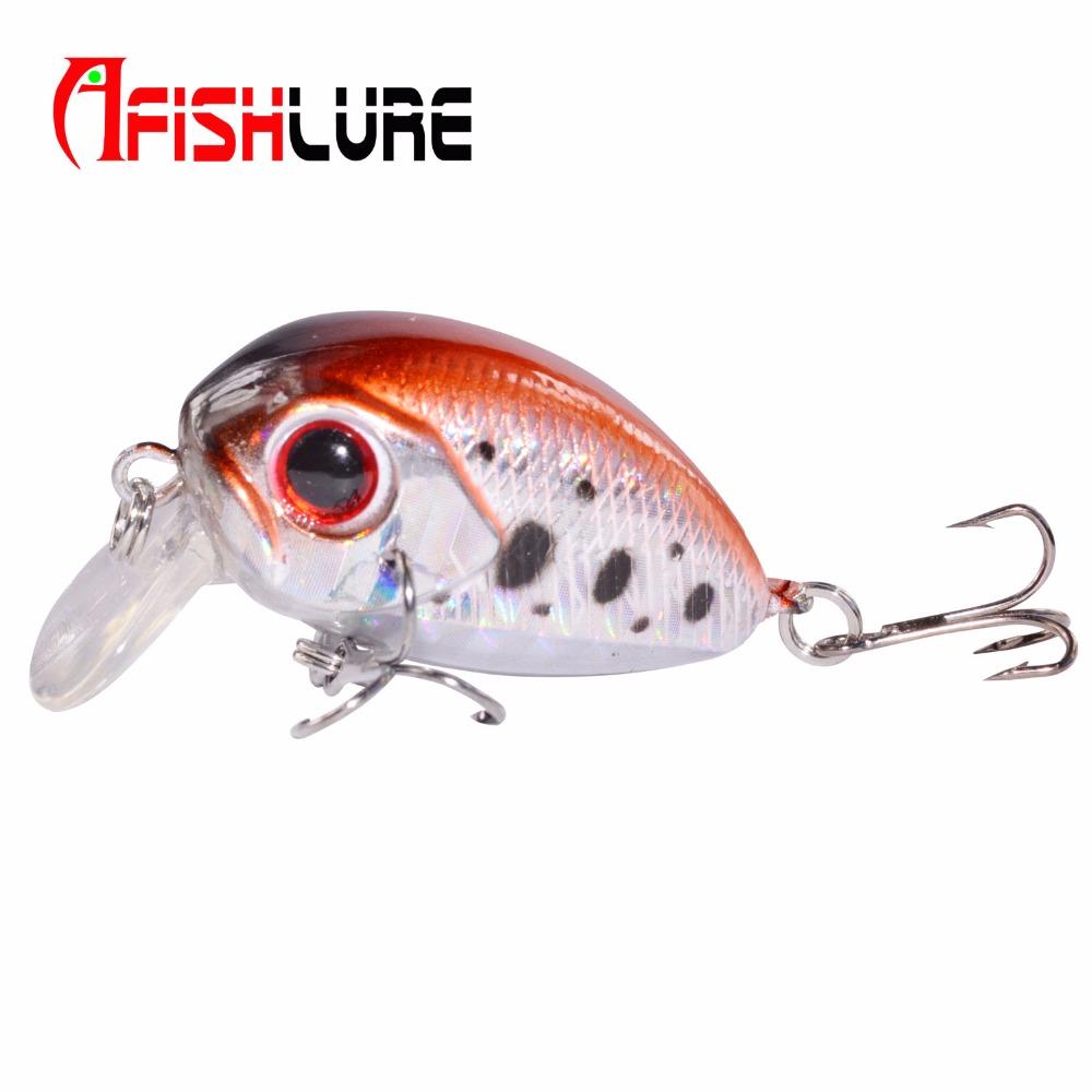 AFISHLURE  36mm 3.5g Crank Bait Hard Plastic Artificial Fishing Lure Fake carp Pesca  Wobbler Leurre Peche  Isca