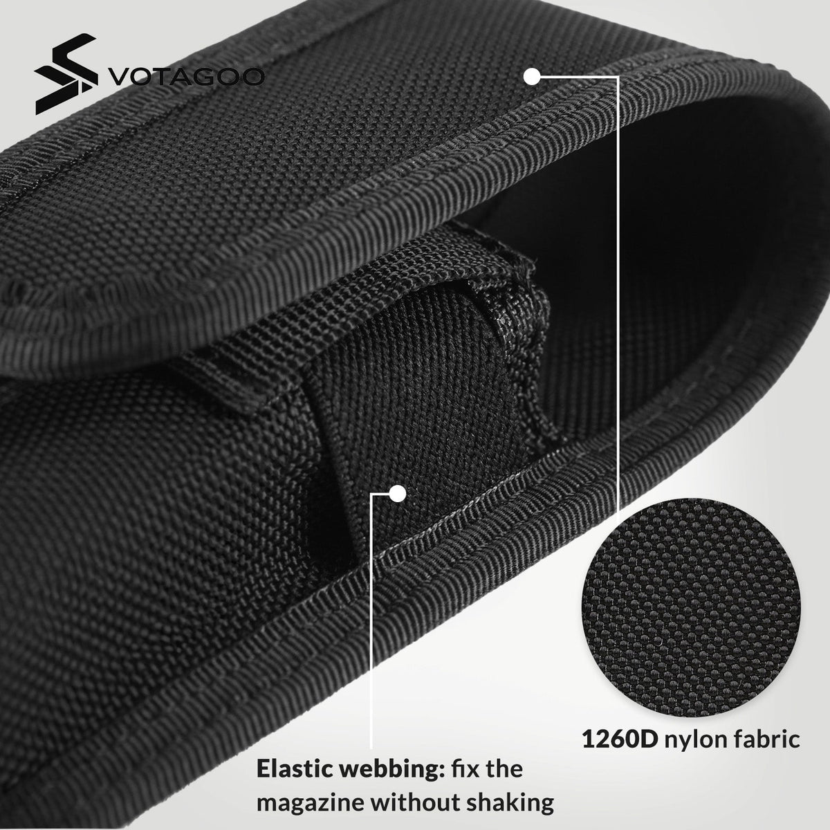 VOTAGOO® Single Double Nylon Mag Pouch