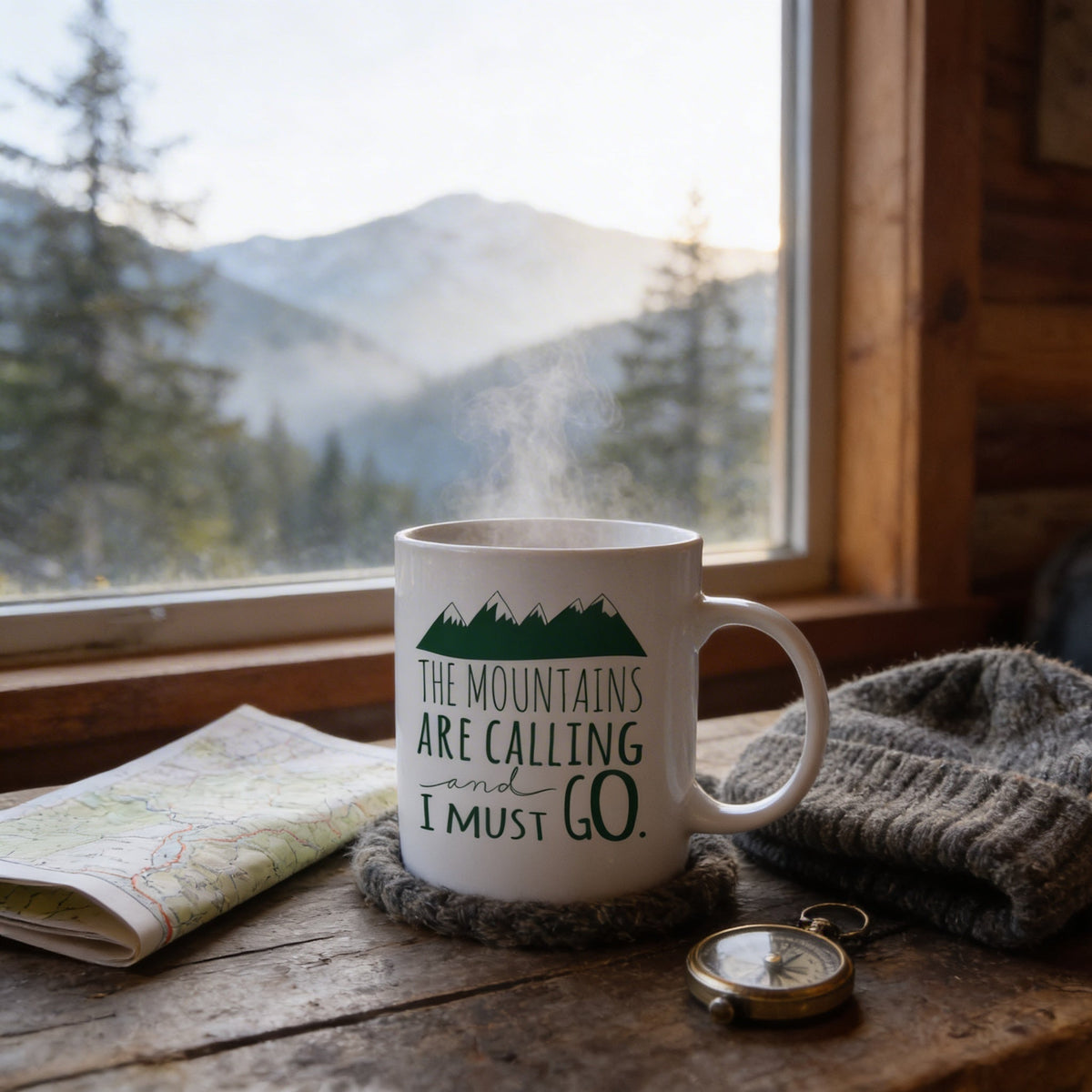 Mountain Coffee Cup– Ceramic Rocky Mountain Cup Dishwasher Safe, Gift