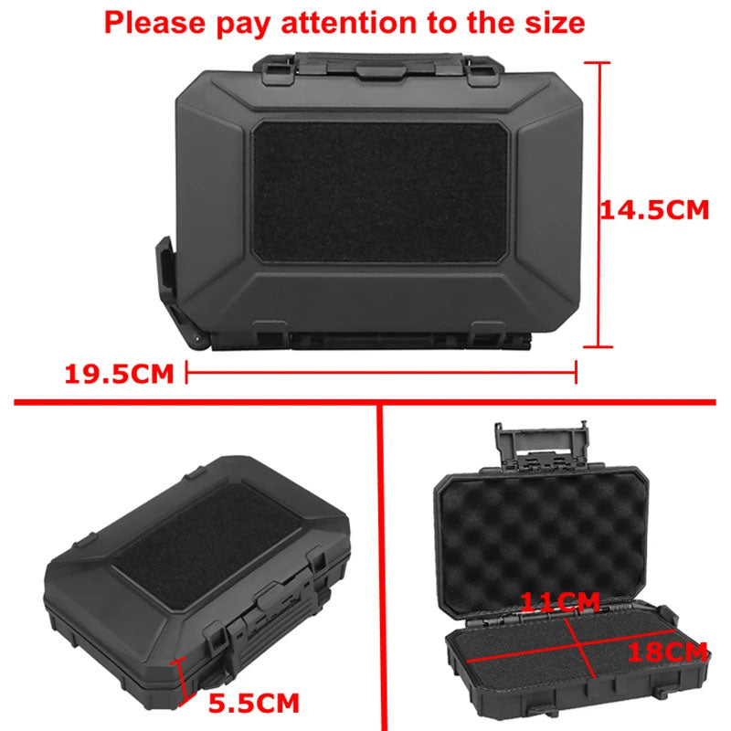 Tactical Waterproof Case Impact Resistance Protective Gear Cases with Double Sponge Shockproof Lockable Equipment Molle Box