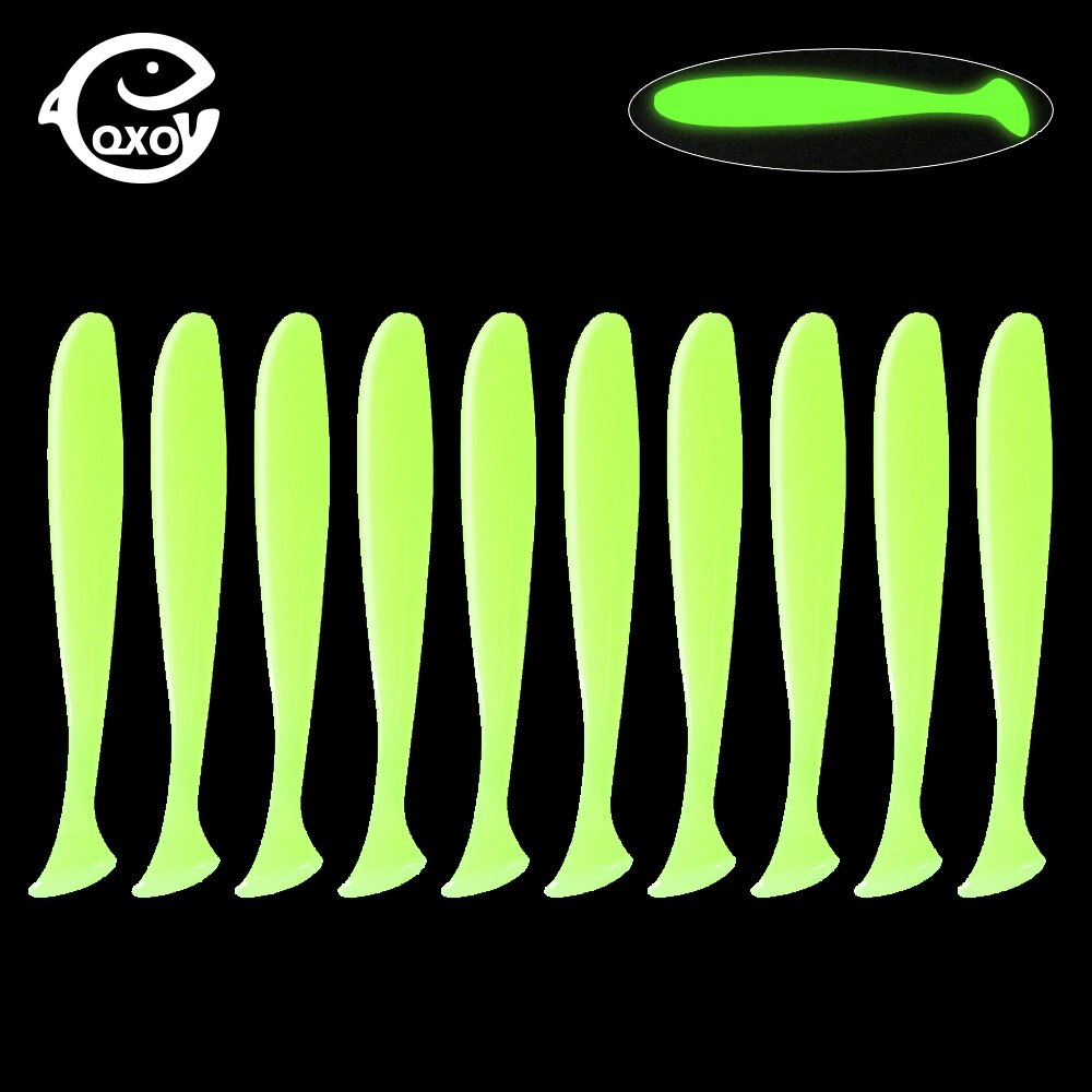 QXO 10pcs/Lot Soft Lures Silicone Bait 7cm 2g Goods For Fishing Sea Fishing Pva Swimbait Wobblers Artificial Tackle
