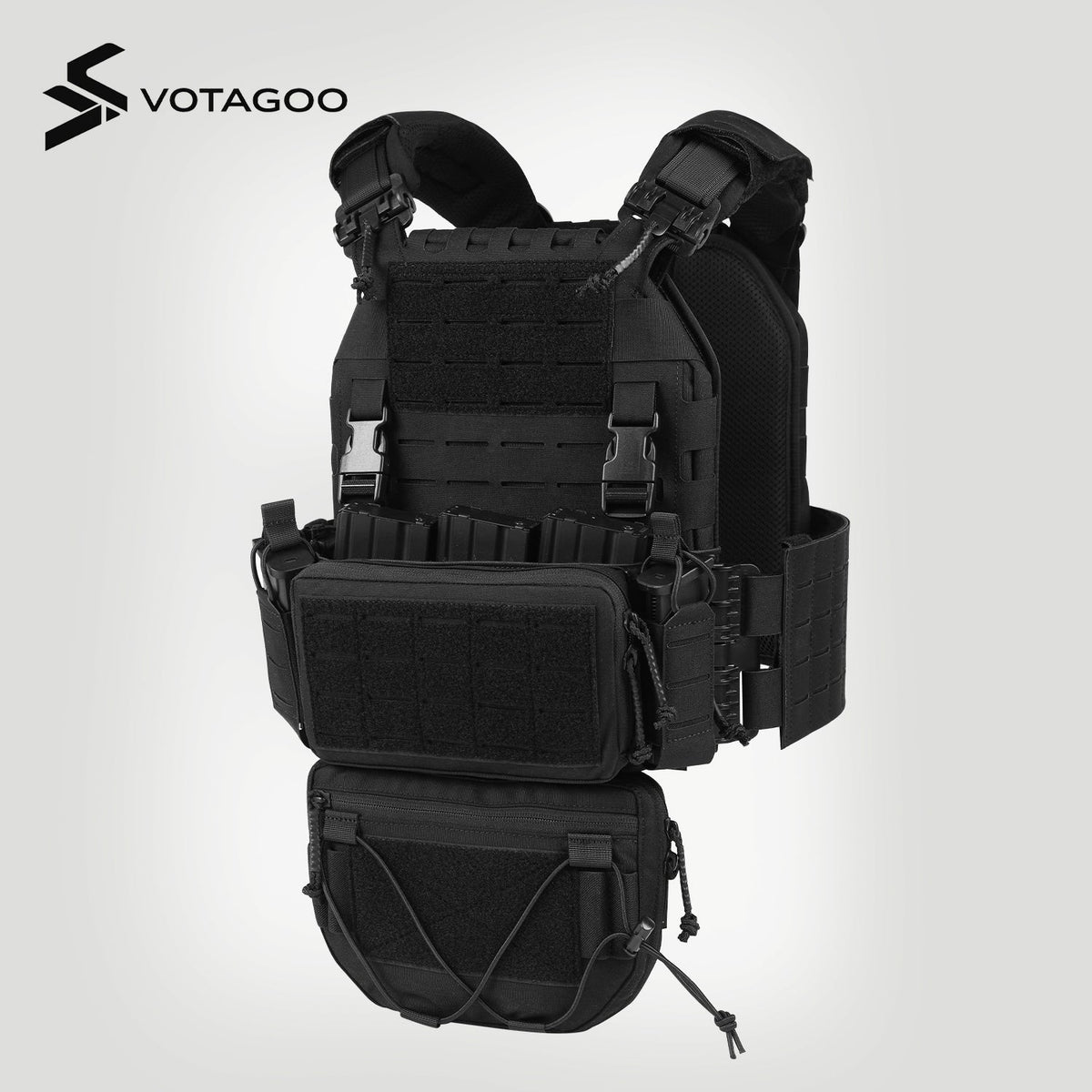 VOTAGOO® Adjustable Tactical Vest with Admin Drop Pouch