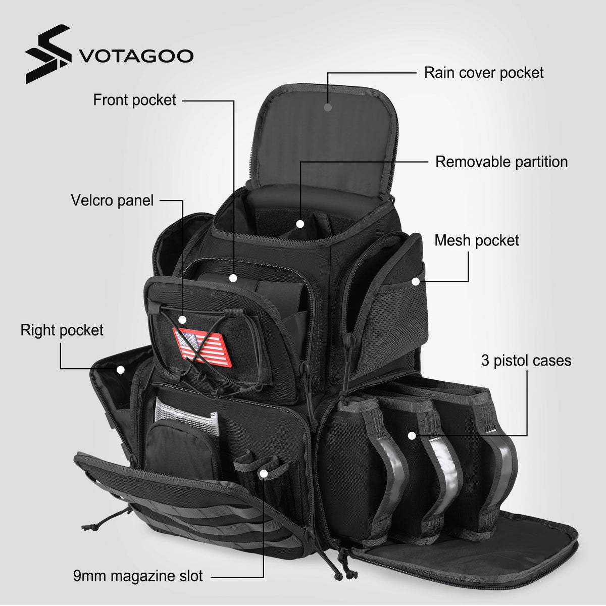 VOTAGOO® Tactical Range Backpack Version