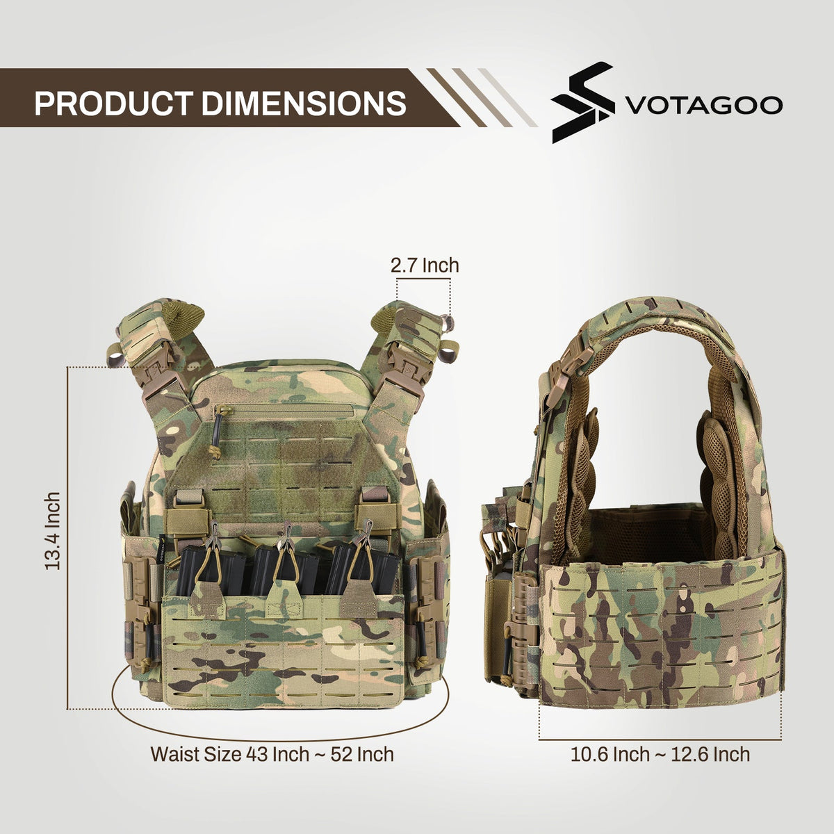 VOTAGOO® Quick Release Lightweight Tactical Vest
