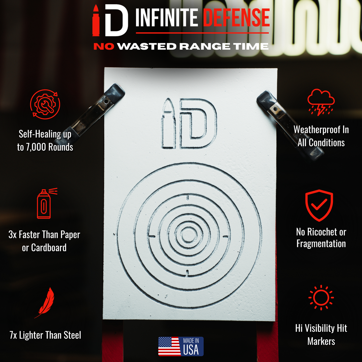 10" Bullseye Self-Healing Target