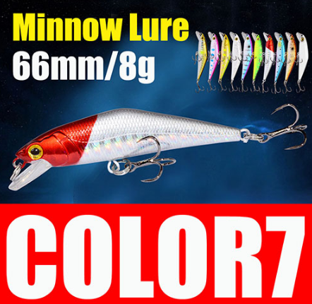 AFISHLURE Bass Wobblers Trout Fishing Lure  66mm/8g Minnow  Hard Baits Iscas Artificial Pesca Leurre