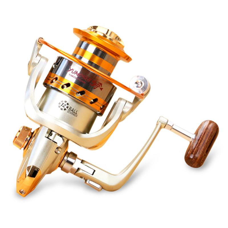 Yumoshi EF1000-7000 12BB 5.2:1 Metal Spinning Fishing Reels Fly Wheel For Fresh/ Salt Water