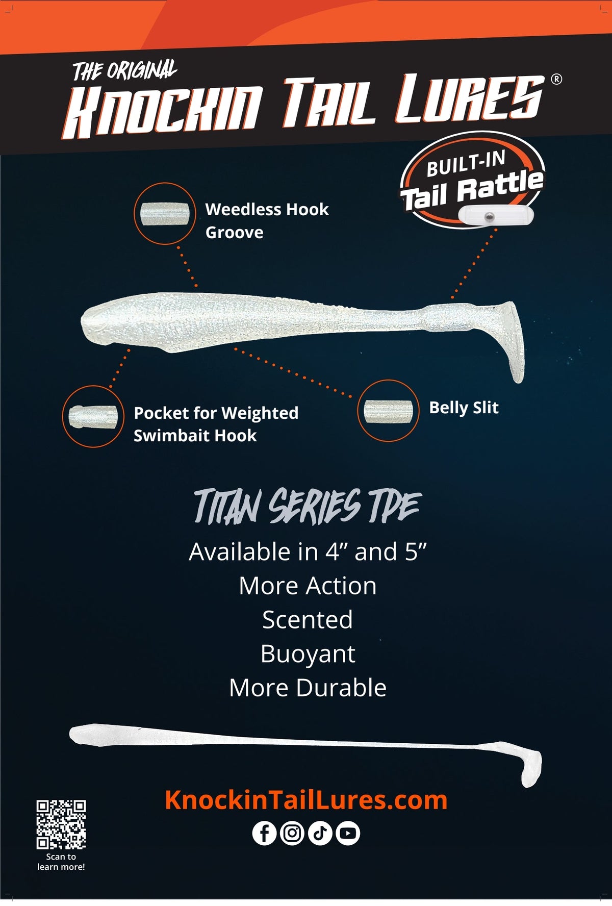 4" & 5" Texas Slam TPE Titan Series With Built-In Tail Rattle