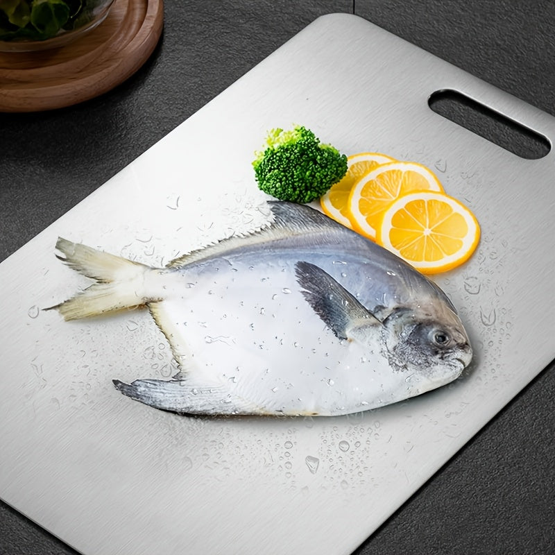 3PCS Stainless Steel Cutting Board Set Non-Slip Anti-Bacterial Kitchen Boards