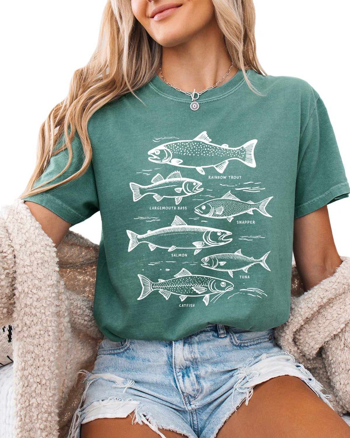 Sardines & Salmon Fish Comfort Colors T-Shirt – Nature Outdoor Graphic Tee