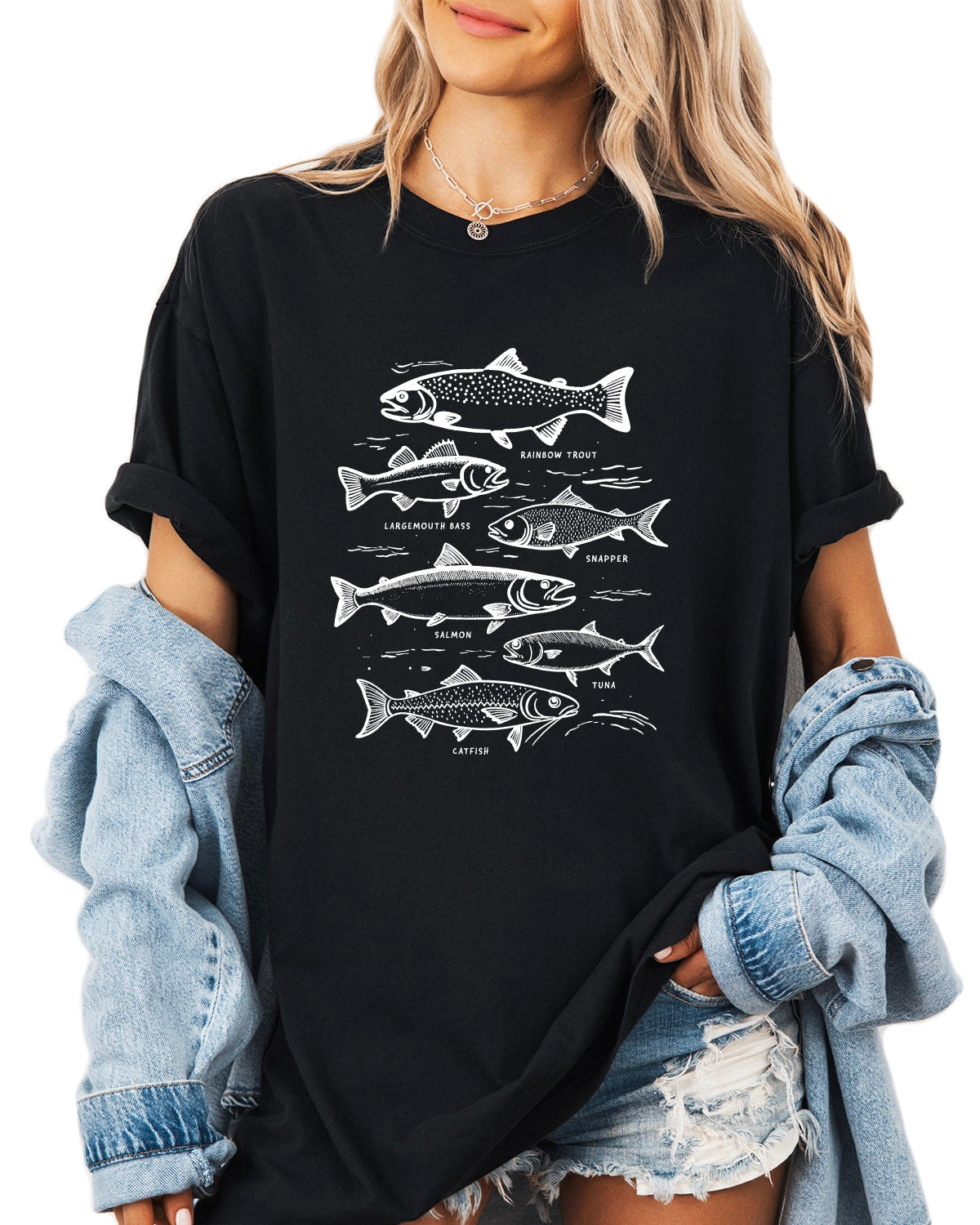 Sardines & Salmon Fish Comfort Colors T-Shirt – Nature Outdoor Graphic Tee