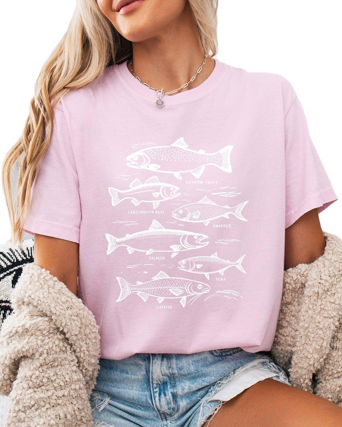Sardines & Salmon Fish Comfort Colors T-Shirt – Nature Outdoor Graphic Tee