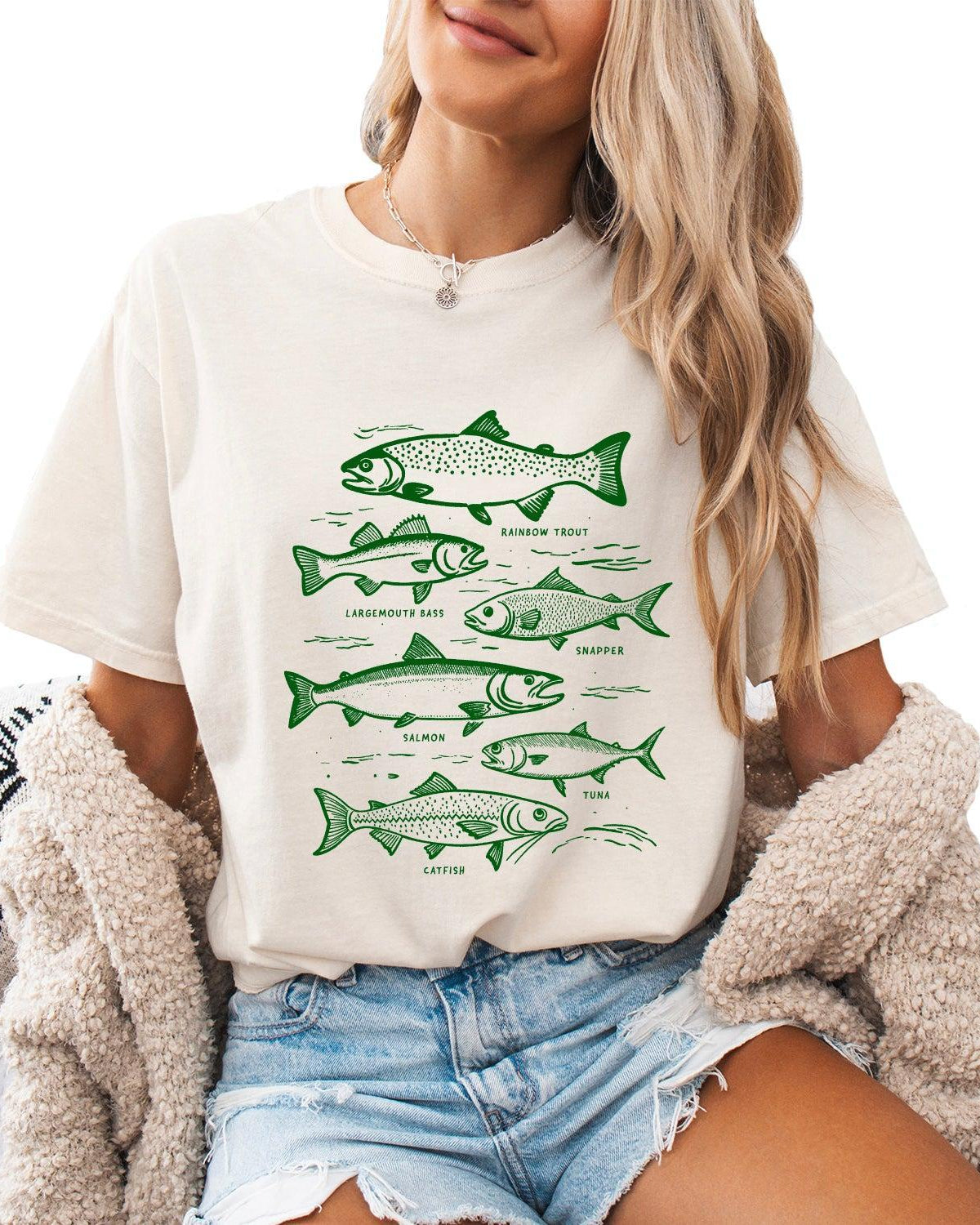 Sardines & Salmon Fish Comfort Colors T-Shirt – Nature Outdoor Graphic Tee