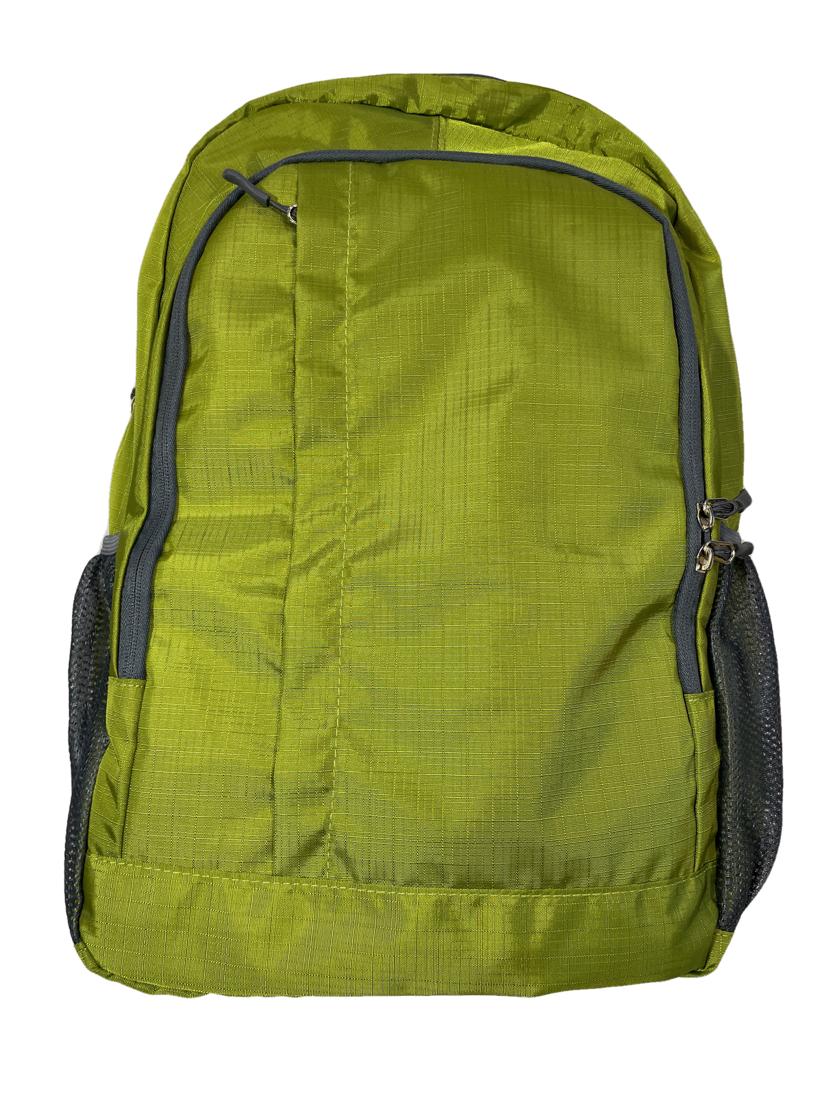 Green polyester backpack