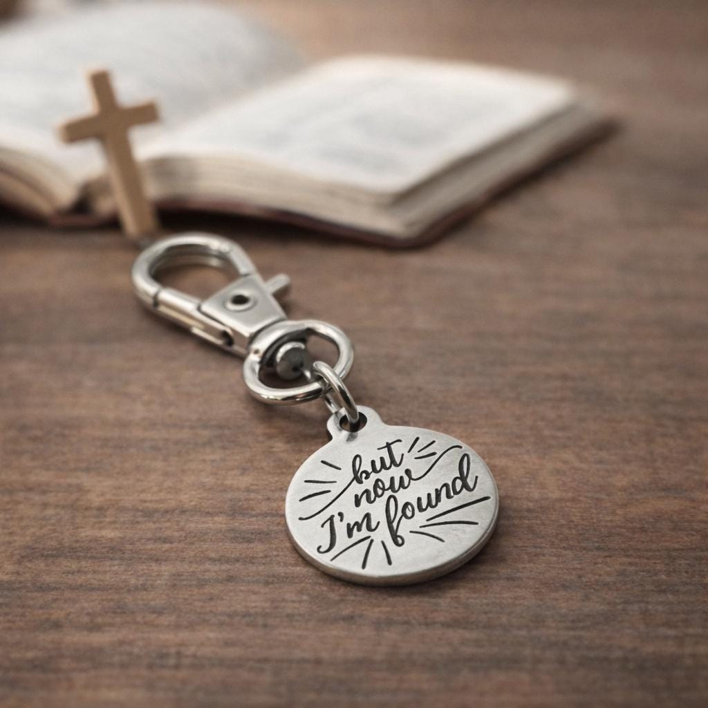 Luke 15 24 But Now I'm Found Clip Charm
