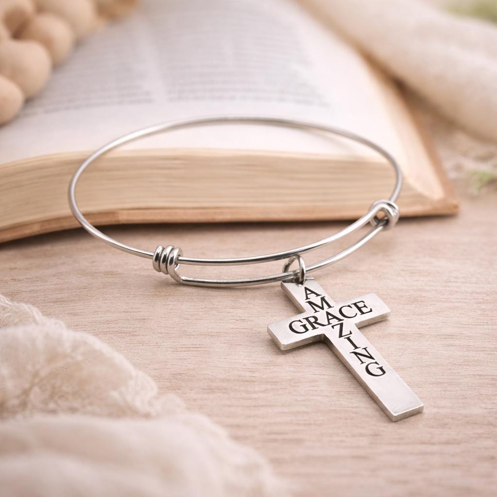 Amazing Grace Cross Bracelet Bangle