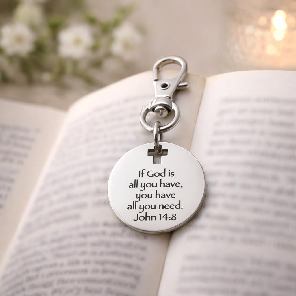 God Is All You Need John 14 8 Clip On Charm