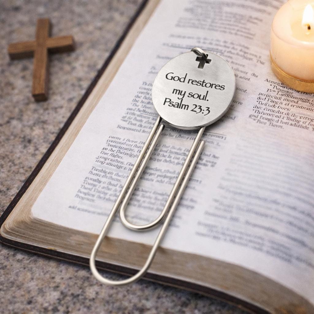 God Restores My Soul Psalm 23 3 Bookmark
