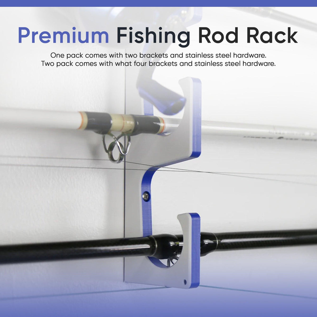 Made in the USA Premium Fishing Rod Racks | Wall or Ceiling or Boat Mounted