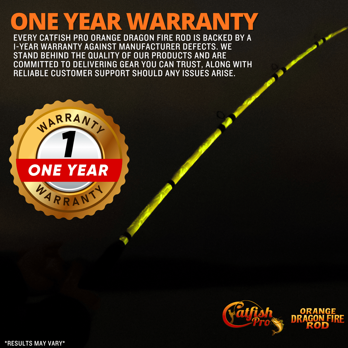 Orange Dragon Fire Casting Glow Rod