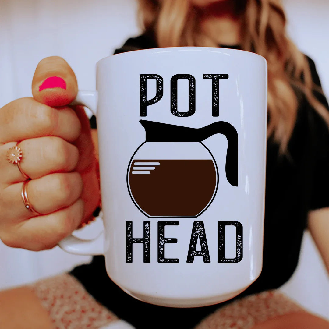 Pot Head Coffee Ceramic Mug 15 oz